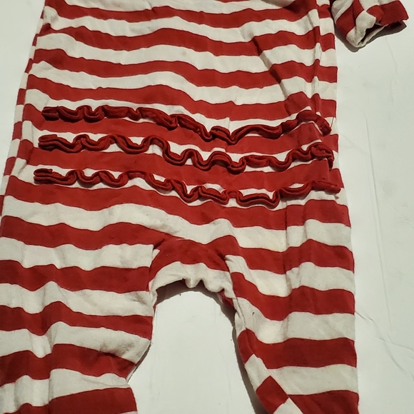 Kickee Pants Red/White Striped Onsie - Picture 4 of 8